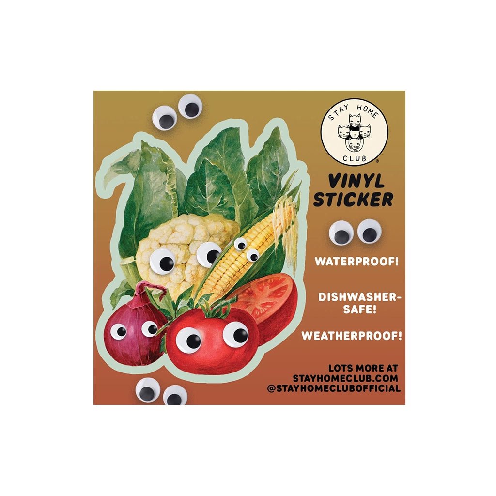 Googly Veg Vinyl Sticker - Town City
