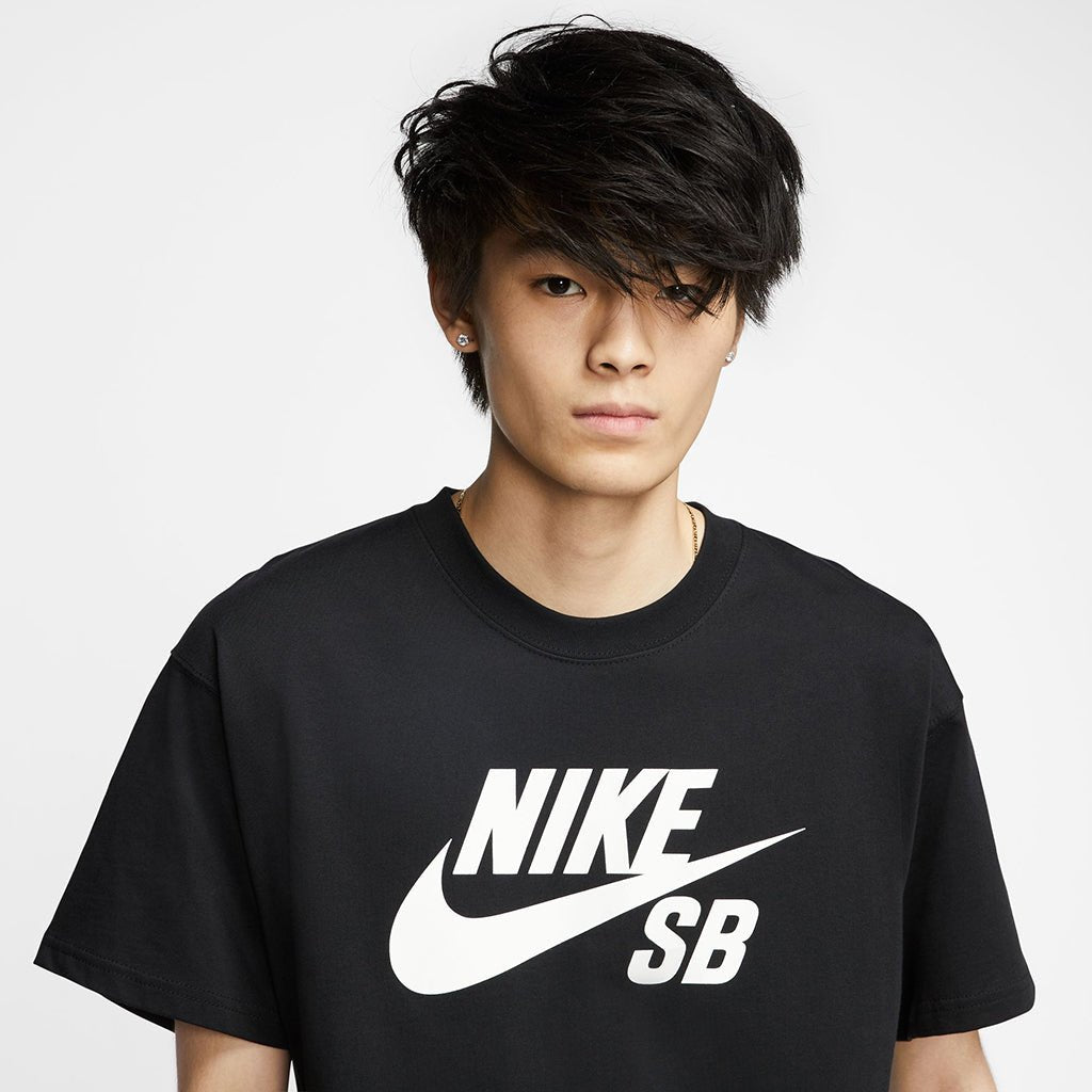 Logo Skate T-Shirt - Black/White - Town City