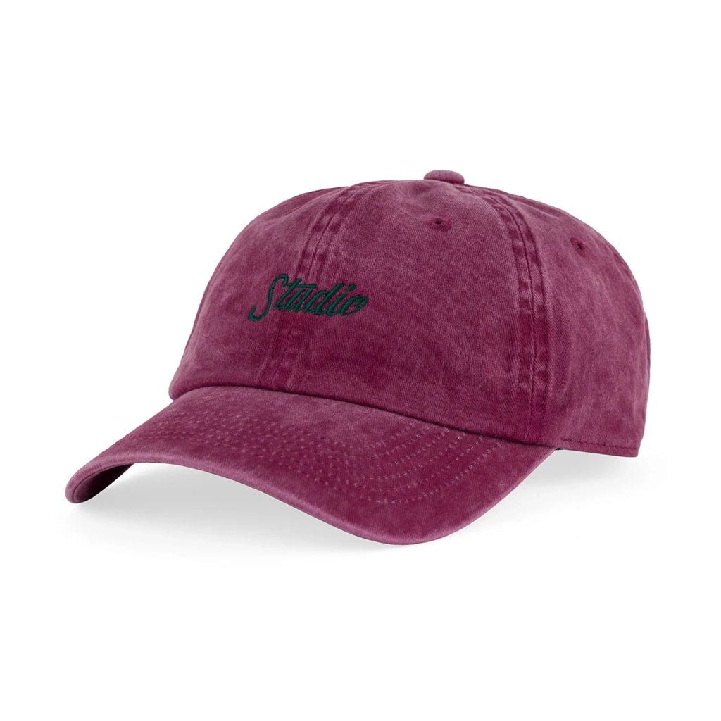 Small Script Pigment Dyed 6 Panel - Wine - Town City