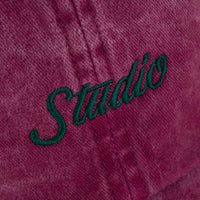 Small Script Pigment Dyed 6 Panel - Wine - Town City