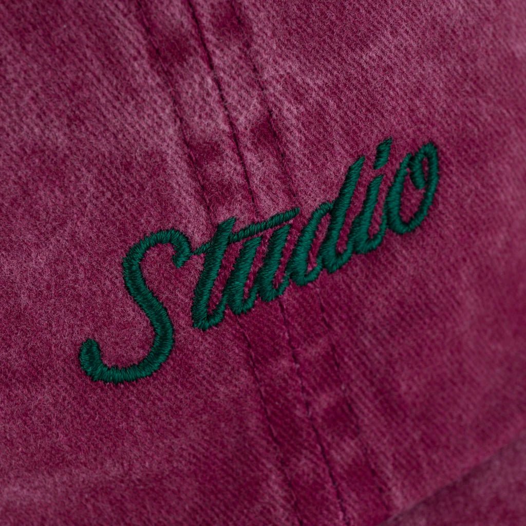 Small Script Pigment Dyed 6 Panel - Wine - Town City
