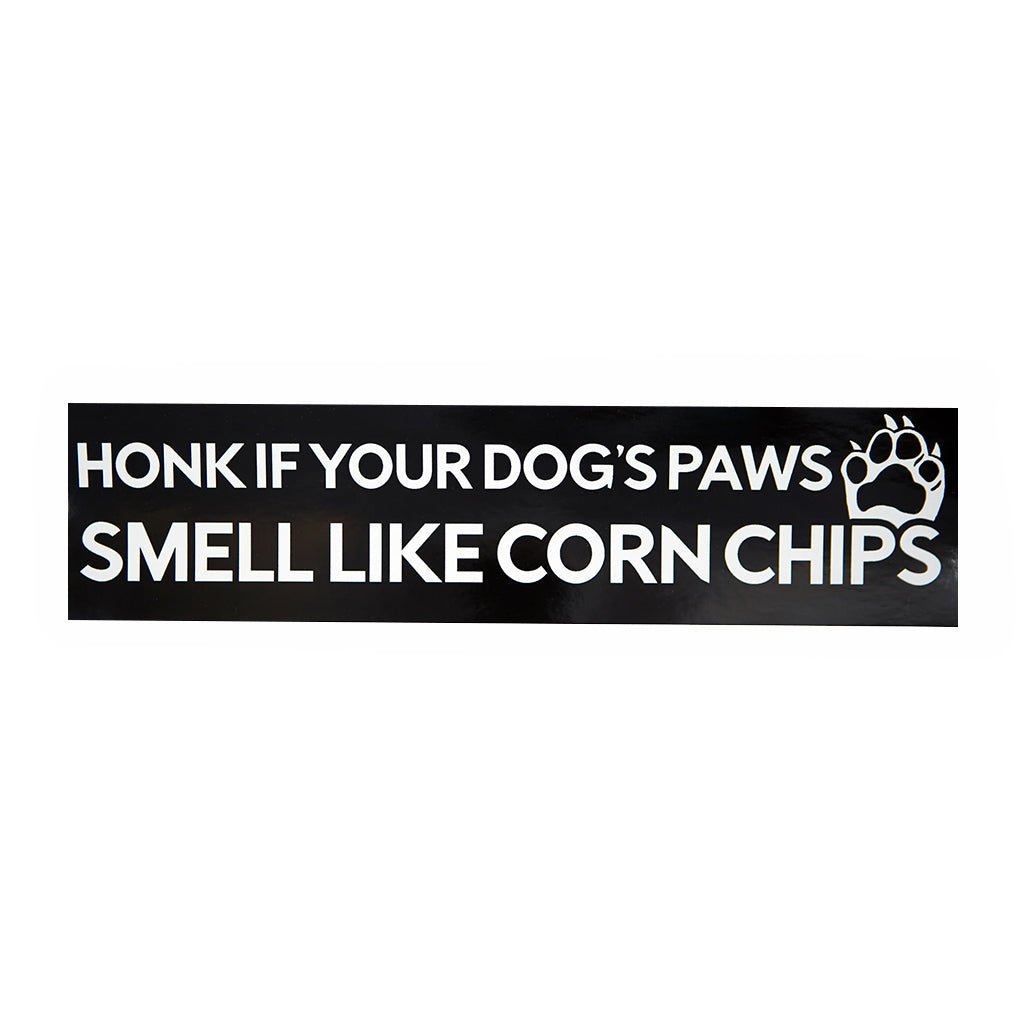 Dog Paws Smell Like Corn Chips Bumper Sticker - Town City