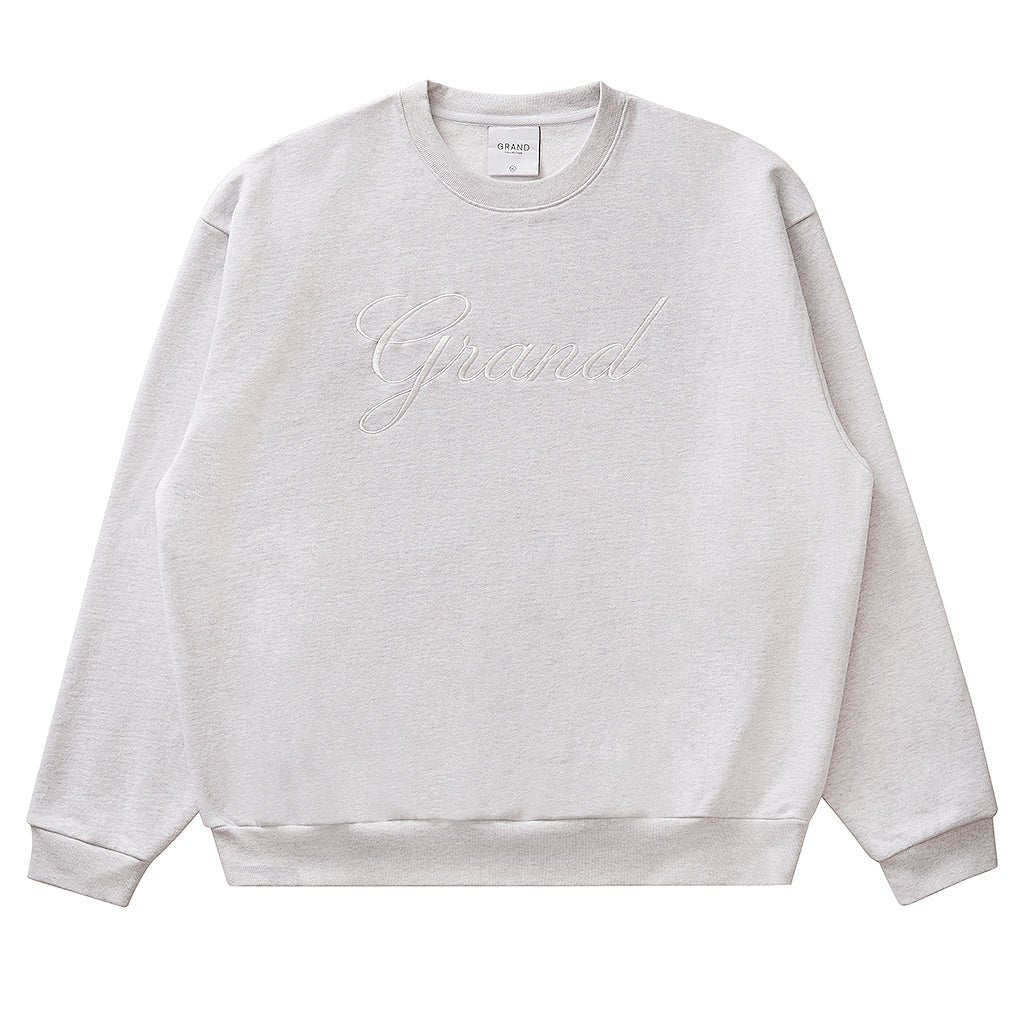Embroidered Crewneck - Ash Grey - Town City