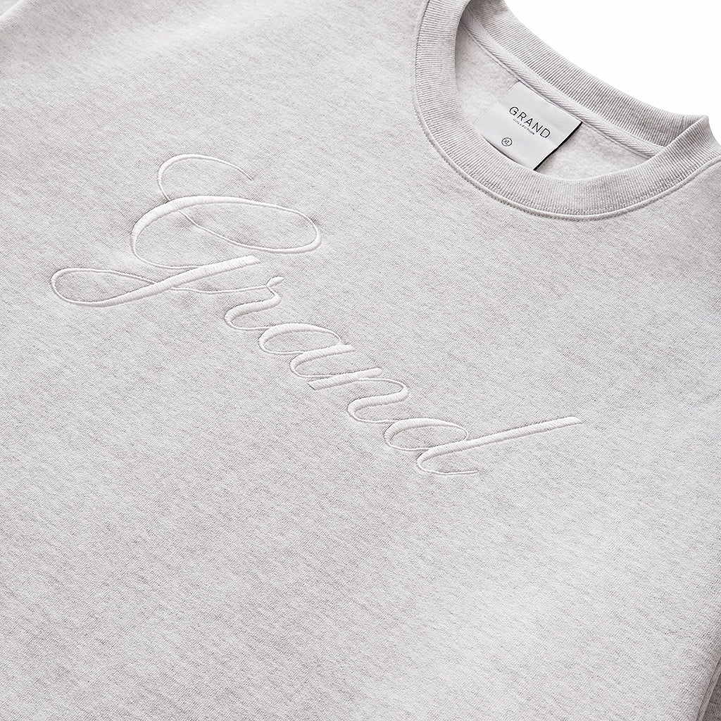Embroidered Crewneck - Ash Grey - Town City