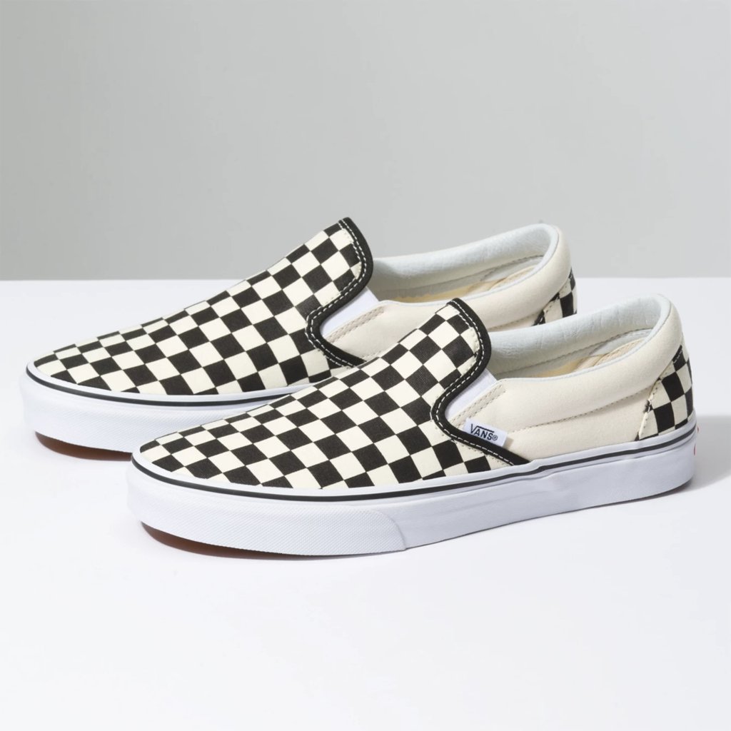 Slip-On - Black & White Checkerboard - Town City