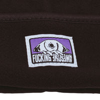 Micro Fleece Eye Patch Beanie - Black
