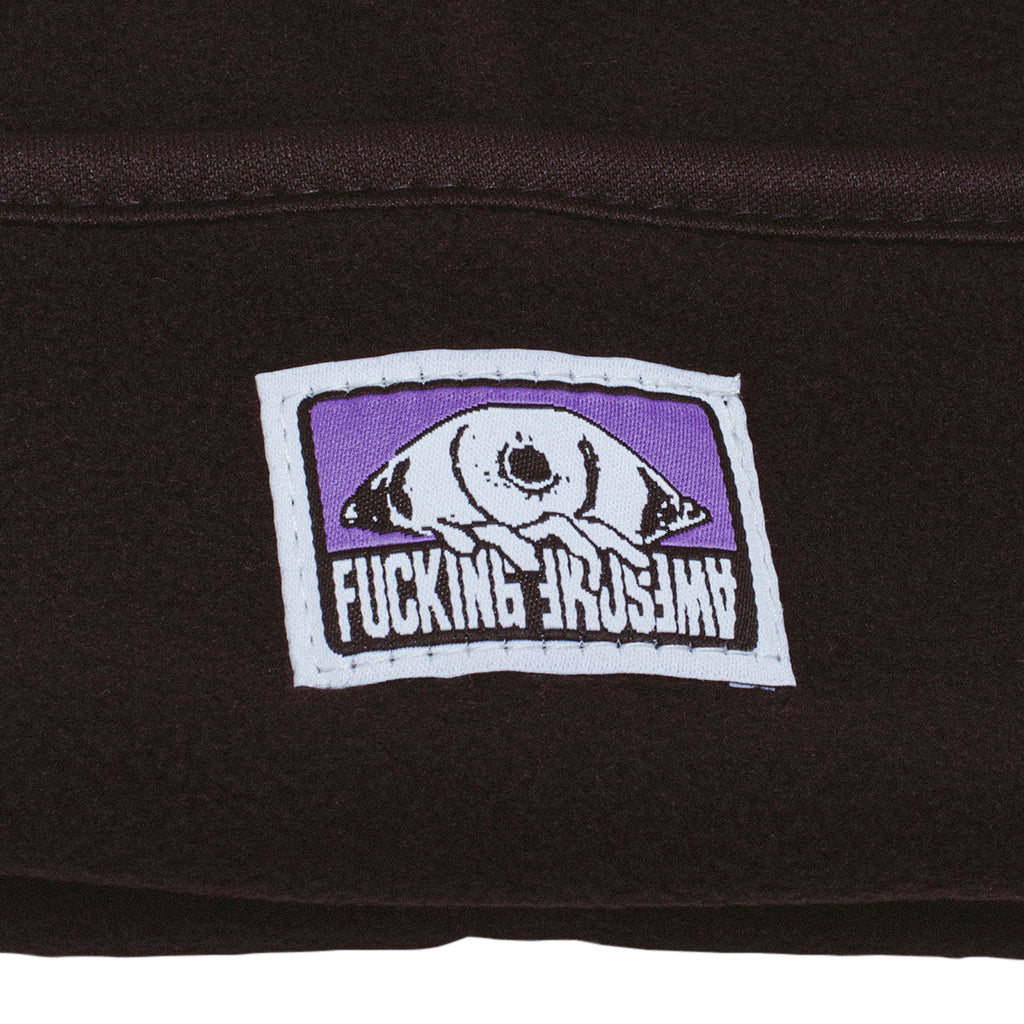 Micro Fleece Eye Patch Beanie - Black