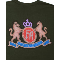 Printed Crest Tee - Forest Green