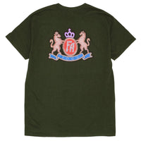 Printed Crest Tee - Forest Green