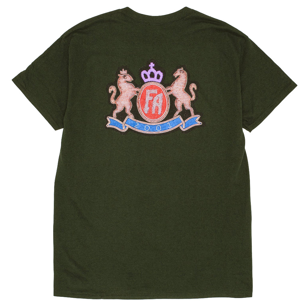 Printed Crest Tee - Forest Green