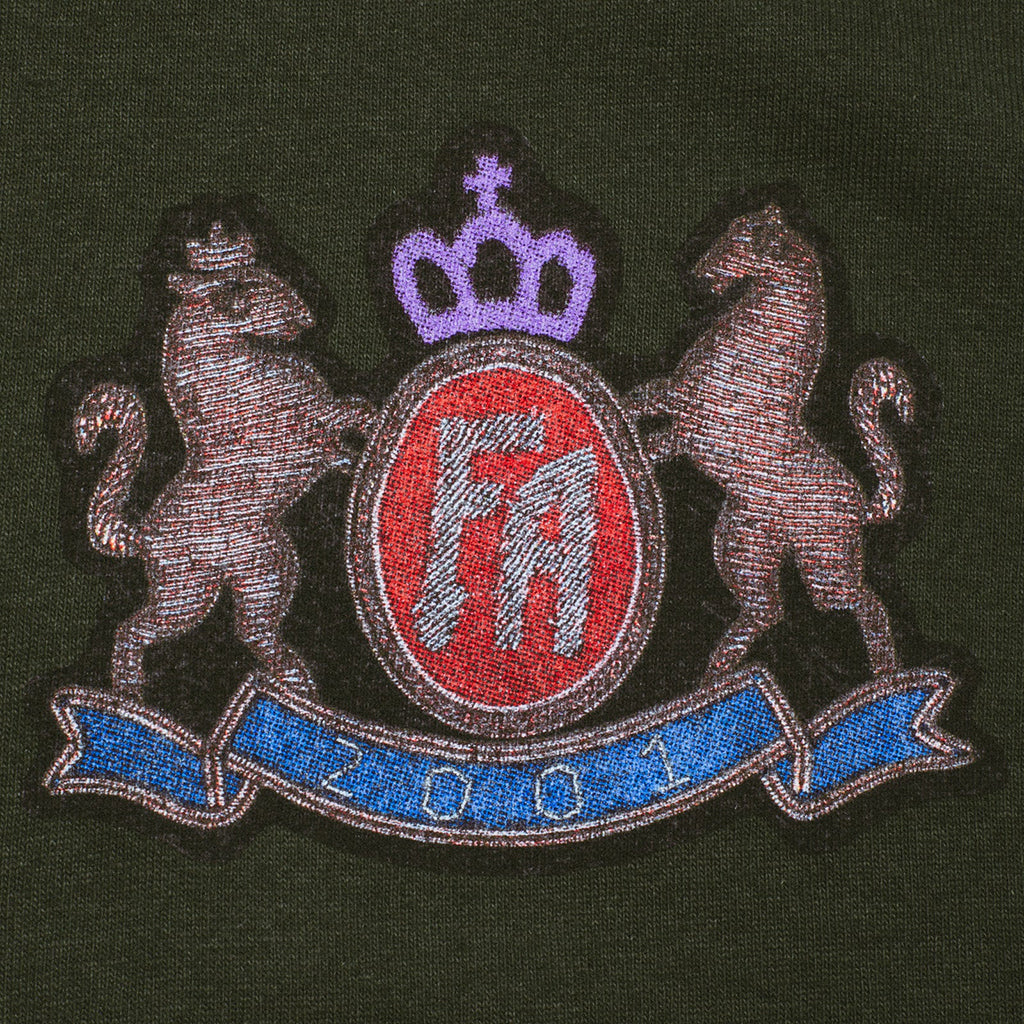 Printed Crest Tee - Forest Green