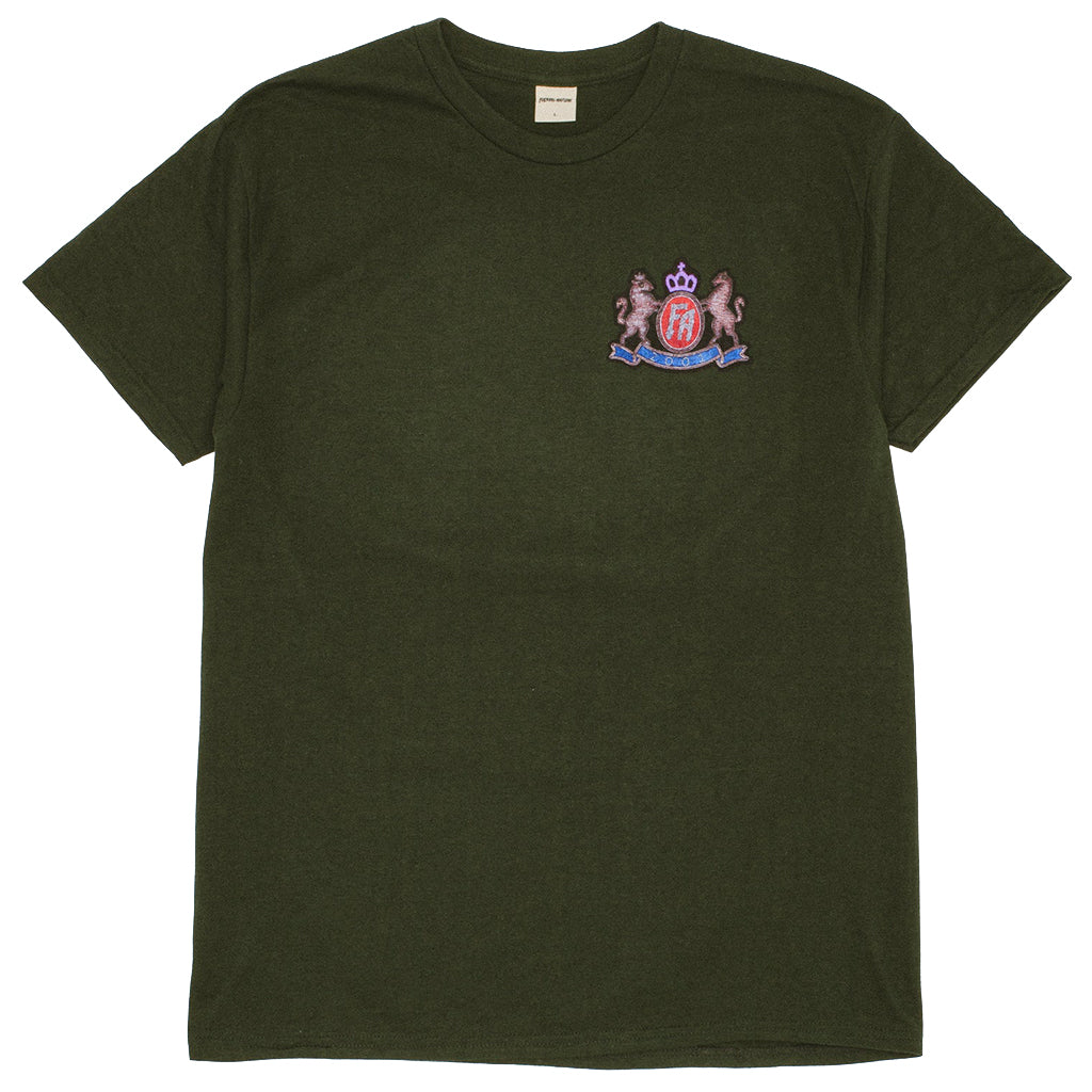 Printed Crest Tee - Forest Green