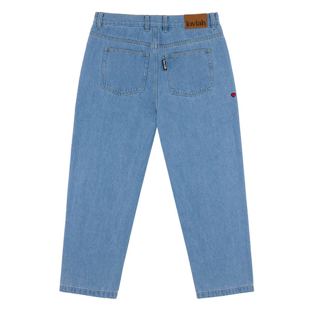 5 Pocket Denim Pants - Indigo Light Wash - Town City