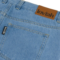 5 Pocket Denim Pants - Indigo Light Wash - Town City