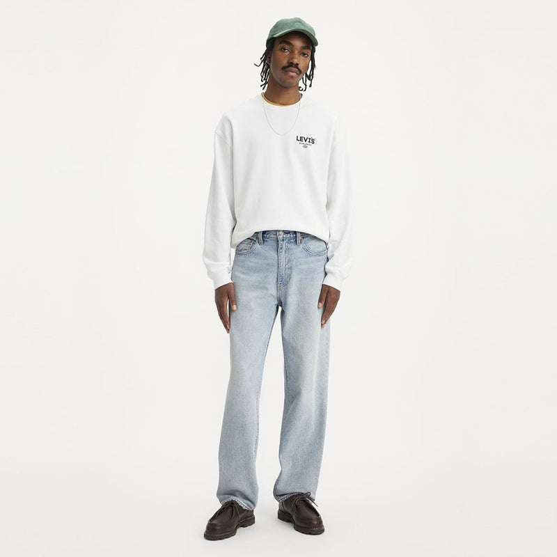 568 Loose Straight Men's Jeans - Baby Blue Essentials - Light Wash - Town City