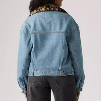 90's Fur Trucker Jacket in Dolly Day Medium Wash