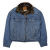 90's Fur Trucker Jacket in Dolly Day Medium Wash - Town City