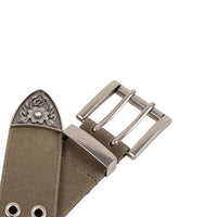 Canvas Belt - Brown/Olive