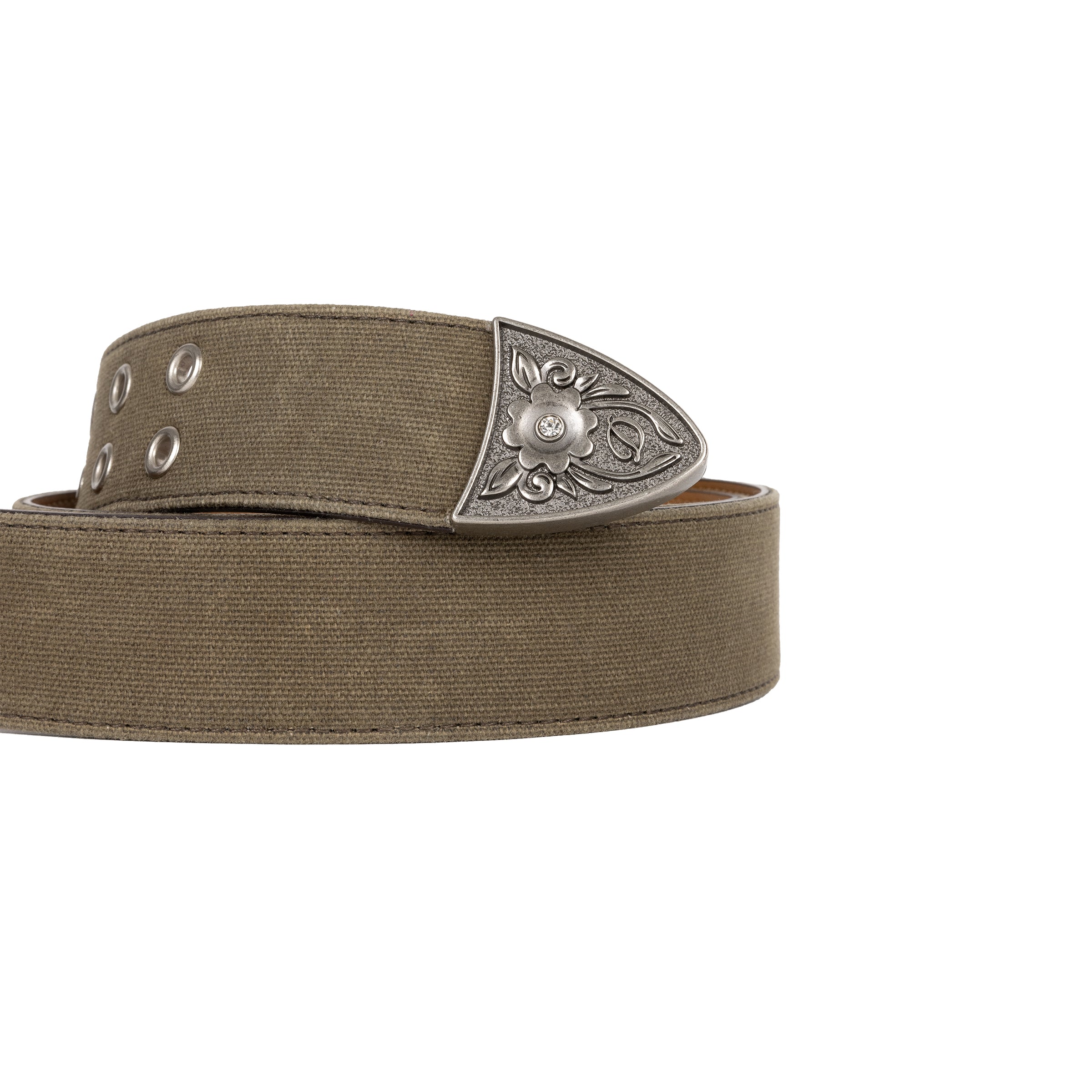 Canvas Belt - Brown/Olive
