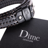 Braided Leather Belt - Black/Charcoal