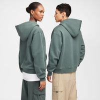 Fleece Pullover Skate Hoodie - Vintage Green/White