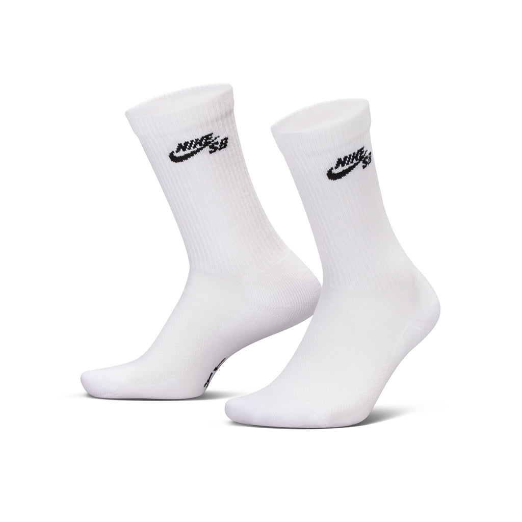 Everyday Elavated Crew Socks (3 Pack) - White/Black