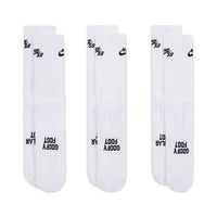 Everyday Elavated Crew Socks (3 Pack) - White/Black