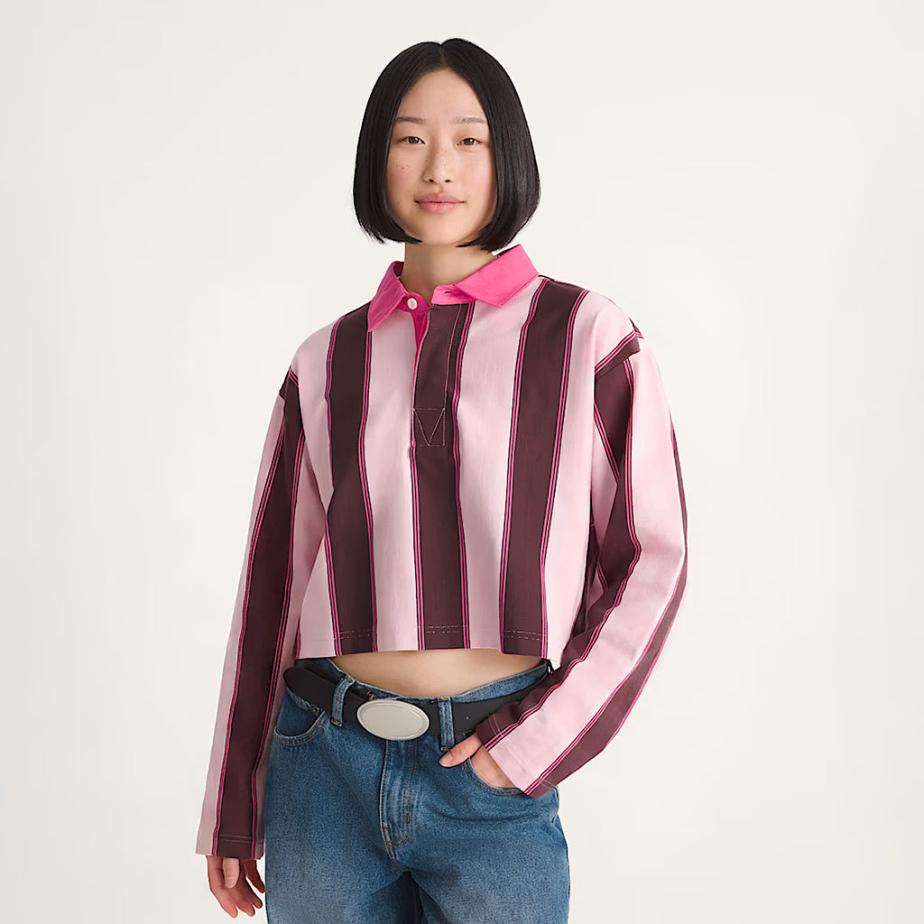 Becky Rugby Shirt - Coral Blush
