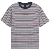 Cameron Stripe Knit Shirt - Parisian Night/Cement Heather Grey.