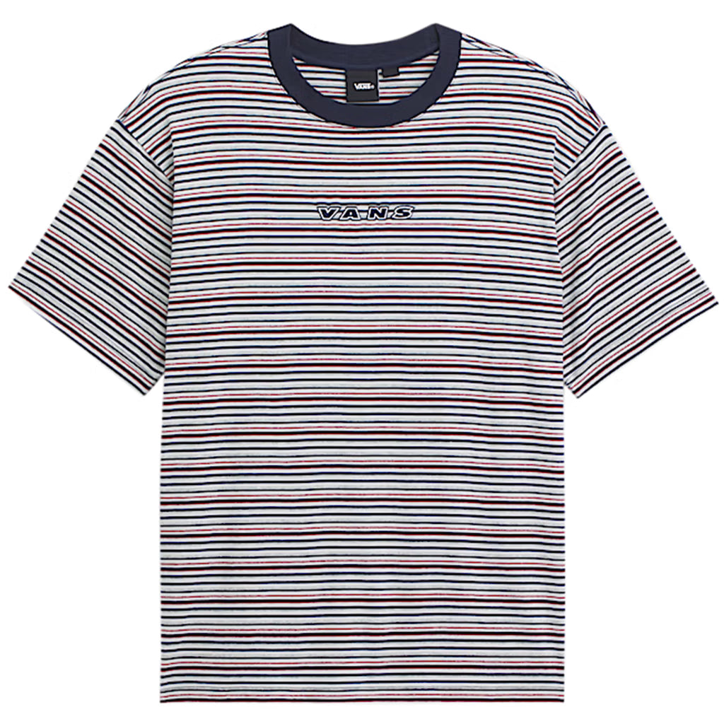 Cameron Stripe Knit Shirt - Parisian Night/Cement Heather Grey.