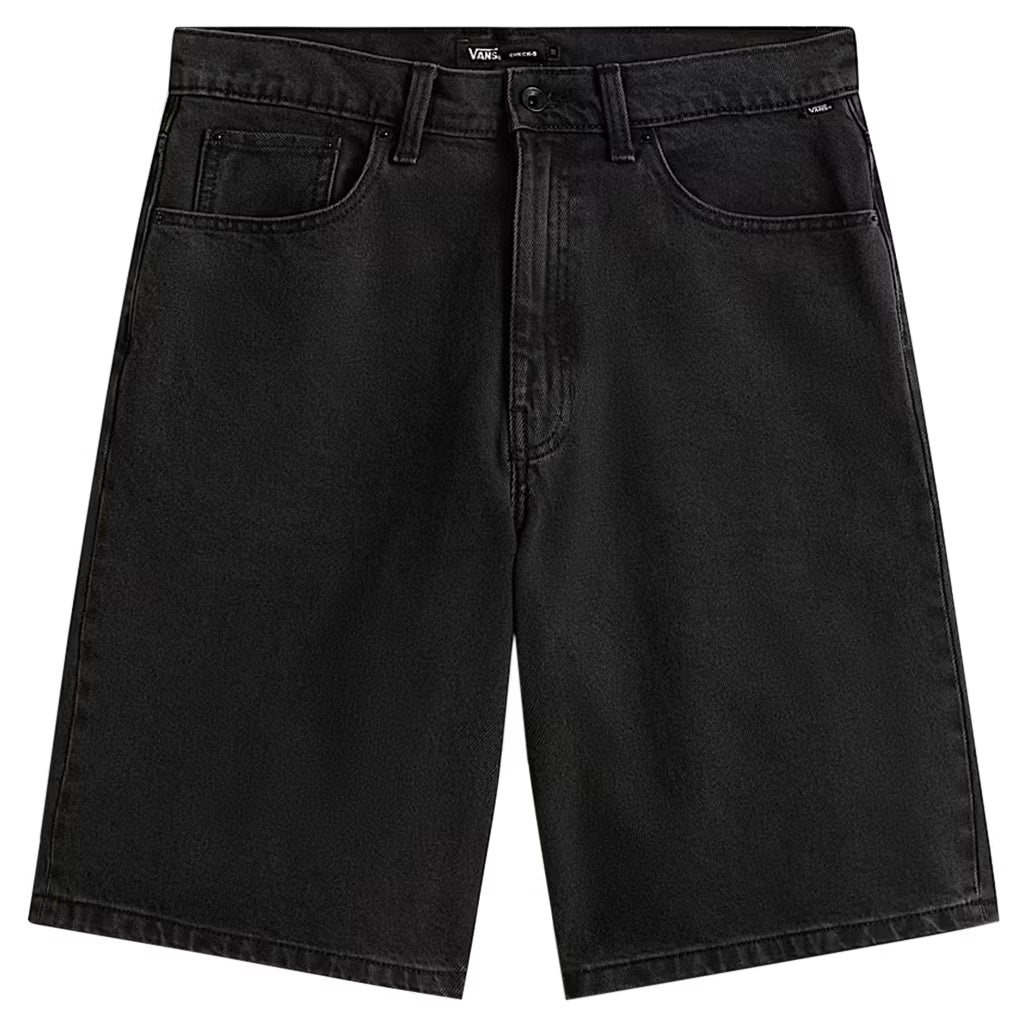 Check-5 Baggy Denim Shorts - Washed Black