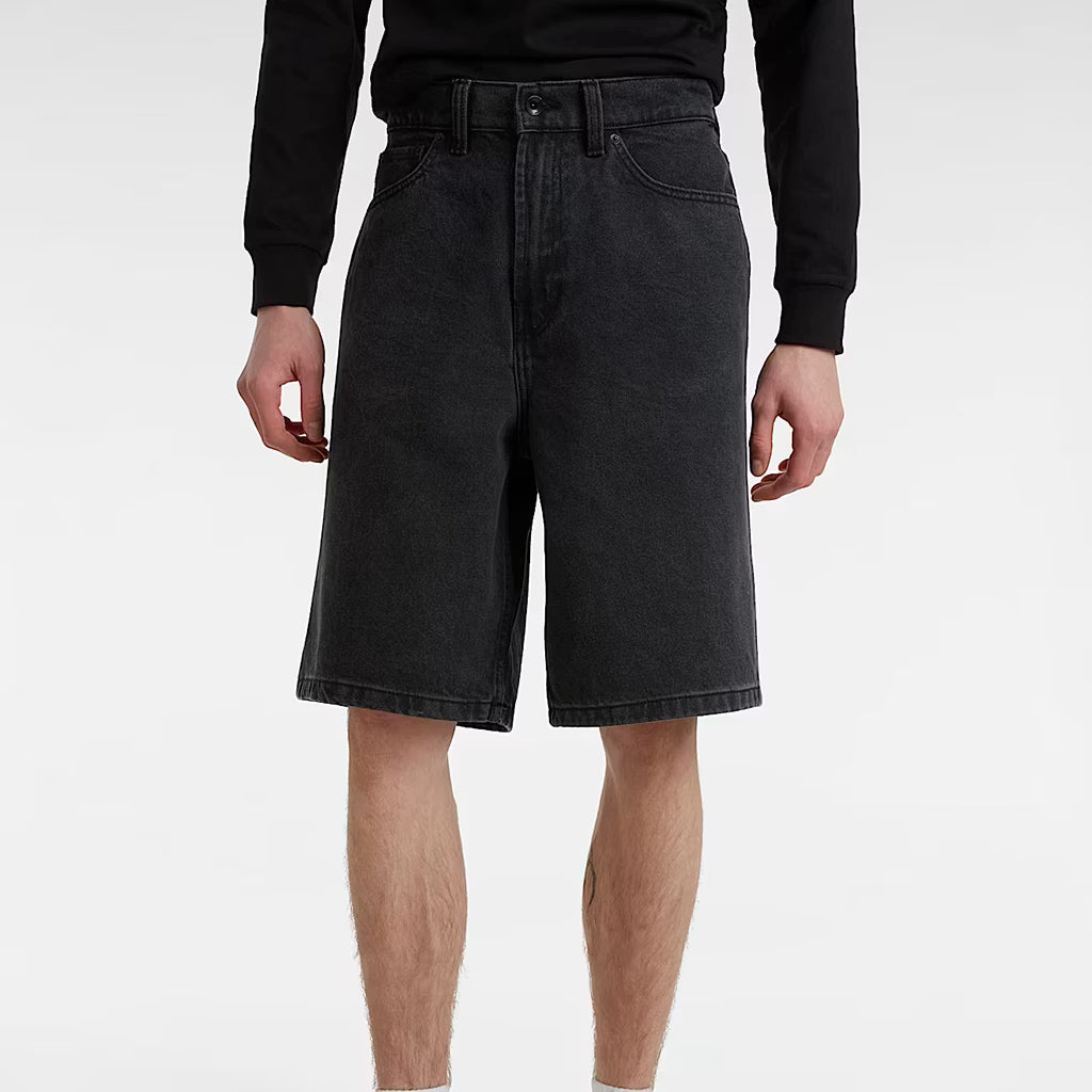 Check-5 Baggy Denim Shorts - Washed Black