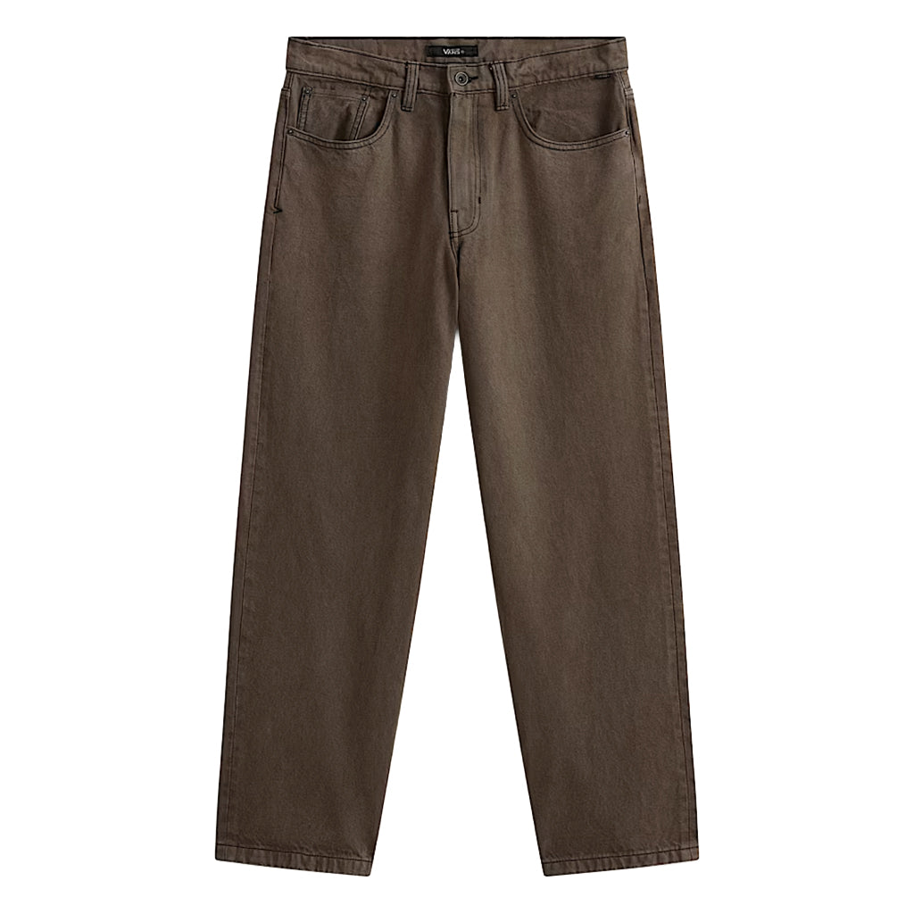 Check-5 Loose Denim Pants - Walnut Brown
