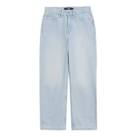 Check-5 Mid Rise Straight Pants - Light Stonewash Blue