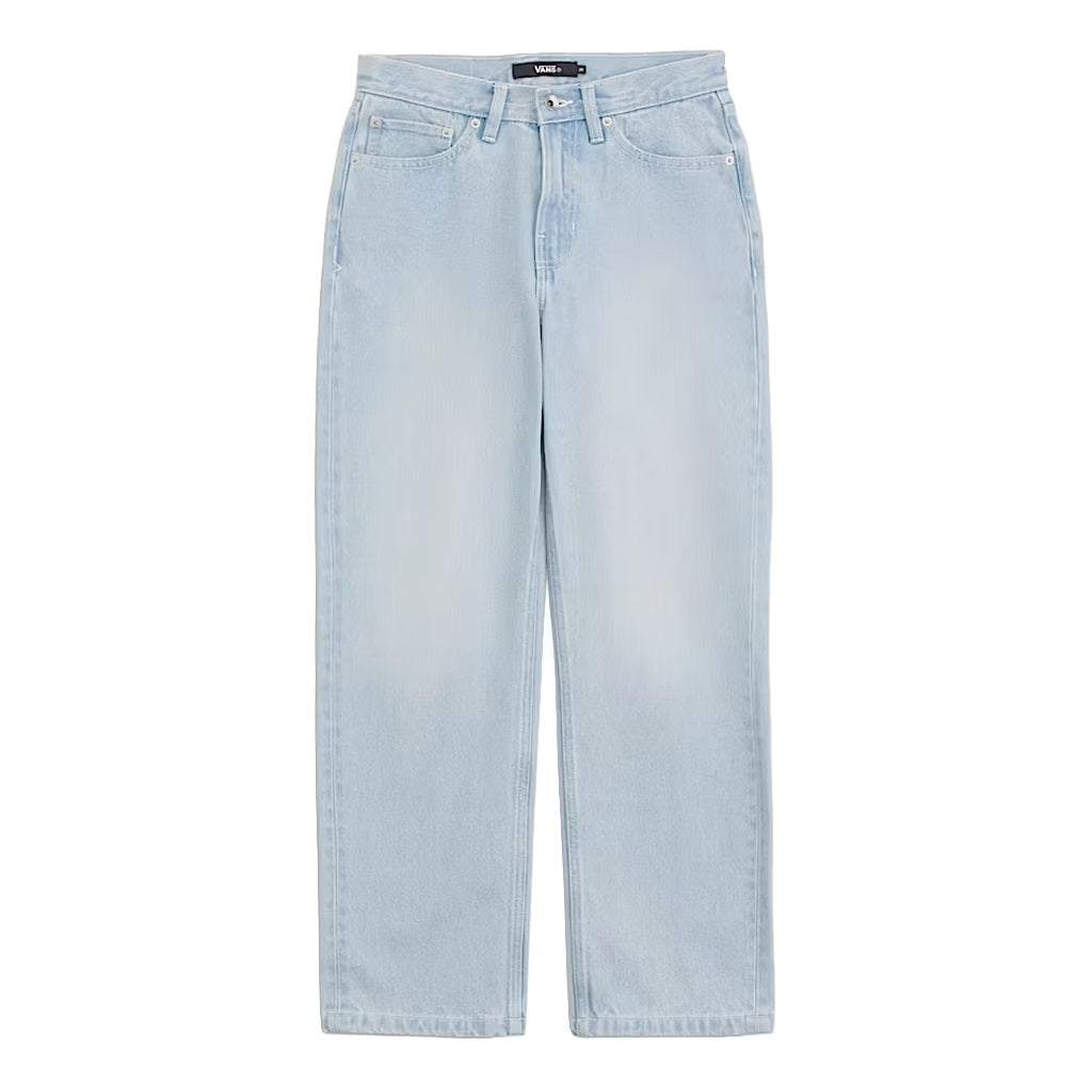 Check-5 Mid Rise Straight Pants - Light Stonewash Blue