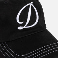 Cursive Denim Worker Cap - Black Washed