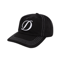 Cursive Denim Worker Cap - Black Washed