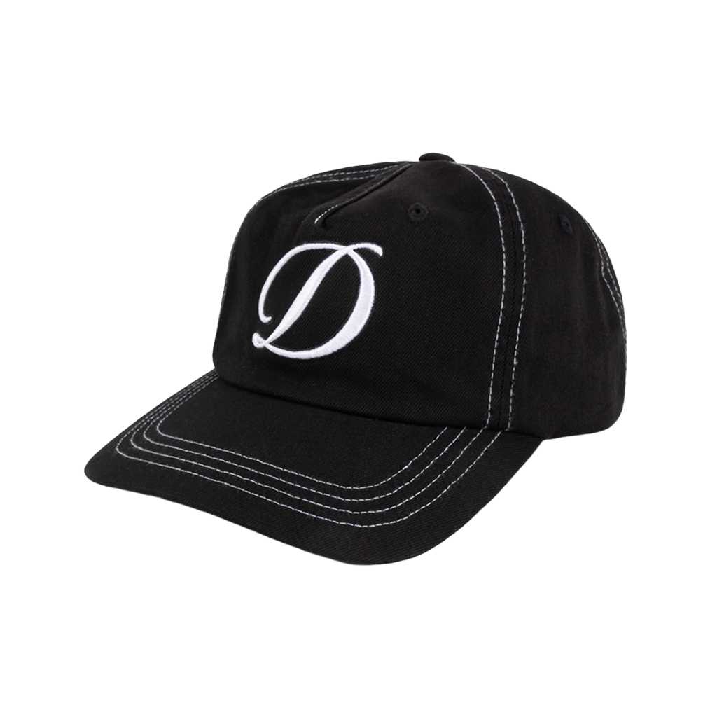 Cursive Denim Worker Cap - Black Washed