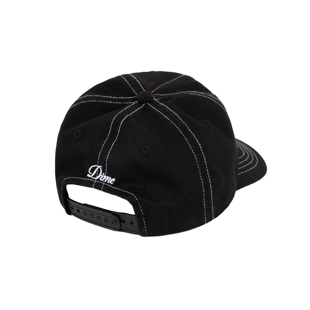 Cursive Denim Worker Cap - Black Washed
