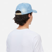 Cursive Denim Worker Cap - Blue Washed