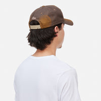 Cursive Denim Worker Cap - Brown Washed
