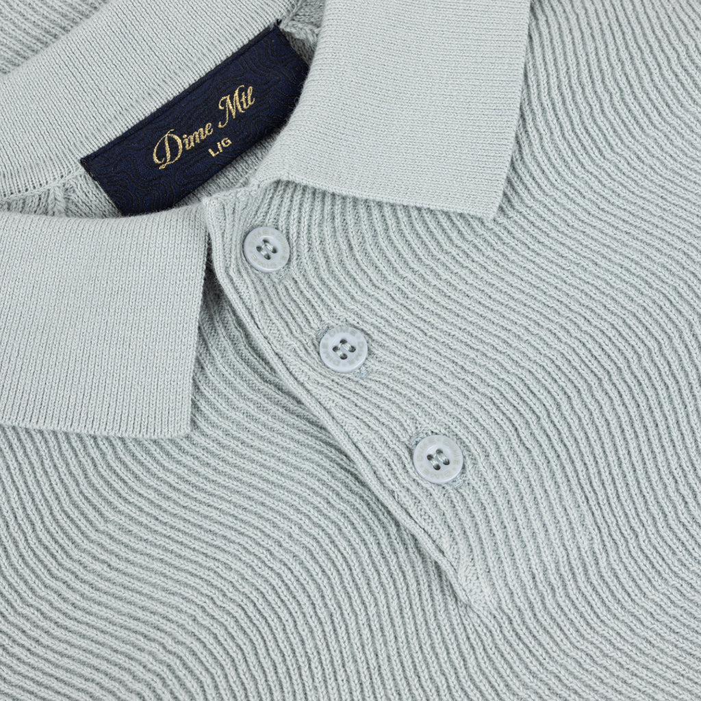 Cable Knit Polo - Seafoam
