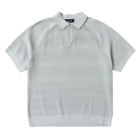 Cable Knit Polo - Seafoam