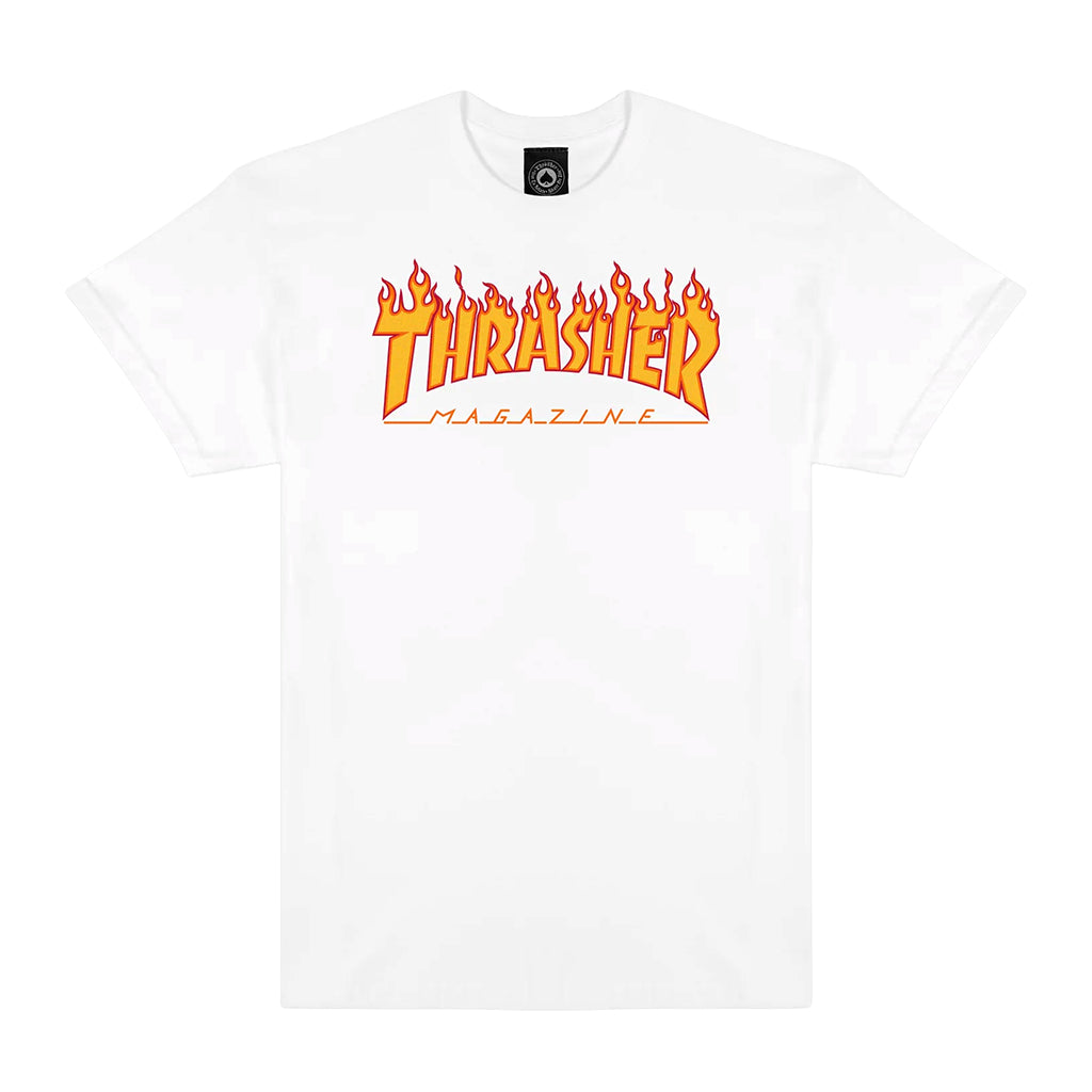 Flame Logo Youth T-Shirt - White