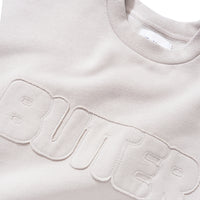 Fabric Applique Crewneck - Cement