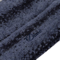 Mohair Striped Beanie - Blue