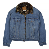 90's Fur Trucker Jacket in Dolly Day Medium Wash