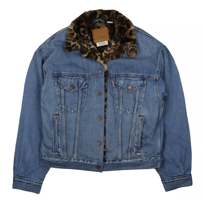 90's Fur Trucker Jacket in Dolly Day Medium Wash