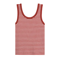 Lilly Stripe Tank - Poppy Ember Red