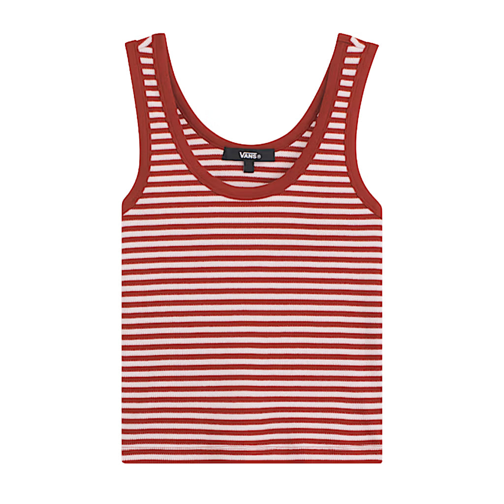 Lilly Stripe Tank - Poppy Ember Red
